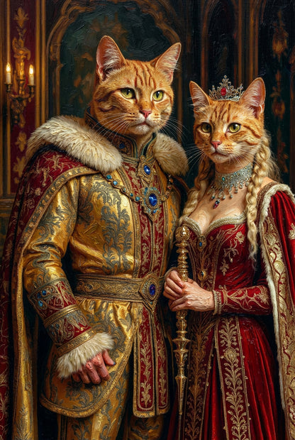 ROYAL PAINTINGS...Crown your pet in royal splendor - select a noble style, and we'll craft a majestic portrait fit for a king or queen