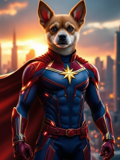 Superheroes - Transform your pet into a hero !  - Choose a favorite superhero style, and we'll create their epic portrait !
