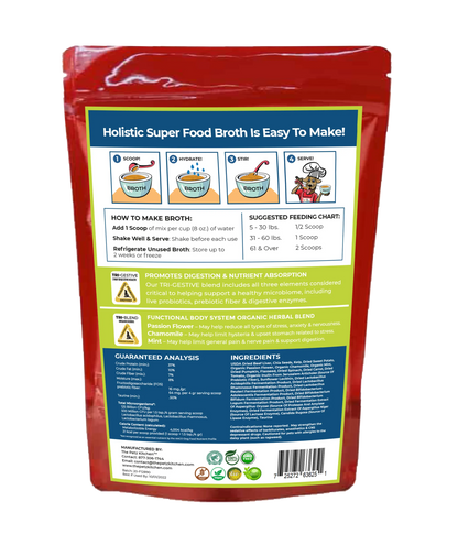 Super Food Broth Stress & Anxiety Support* The Petz Kitchen Dogs & Cats
