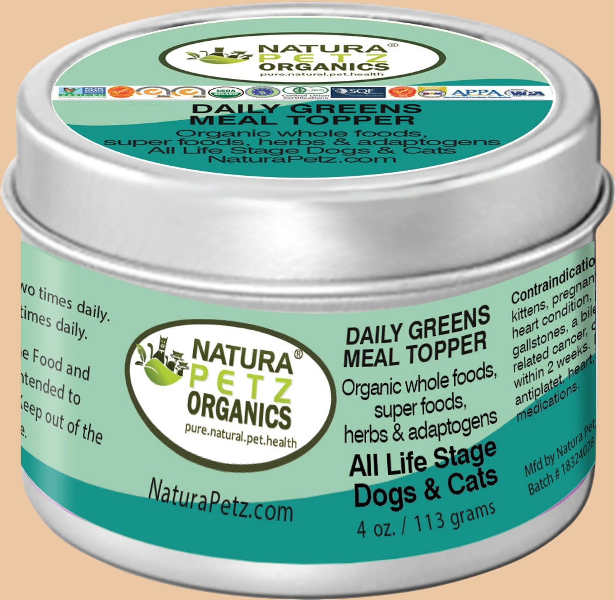 Daily Greens Glow Multi-Vitamin & Multi-Mineral Support* Flavored Meal Topper For Dogs And Cats*