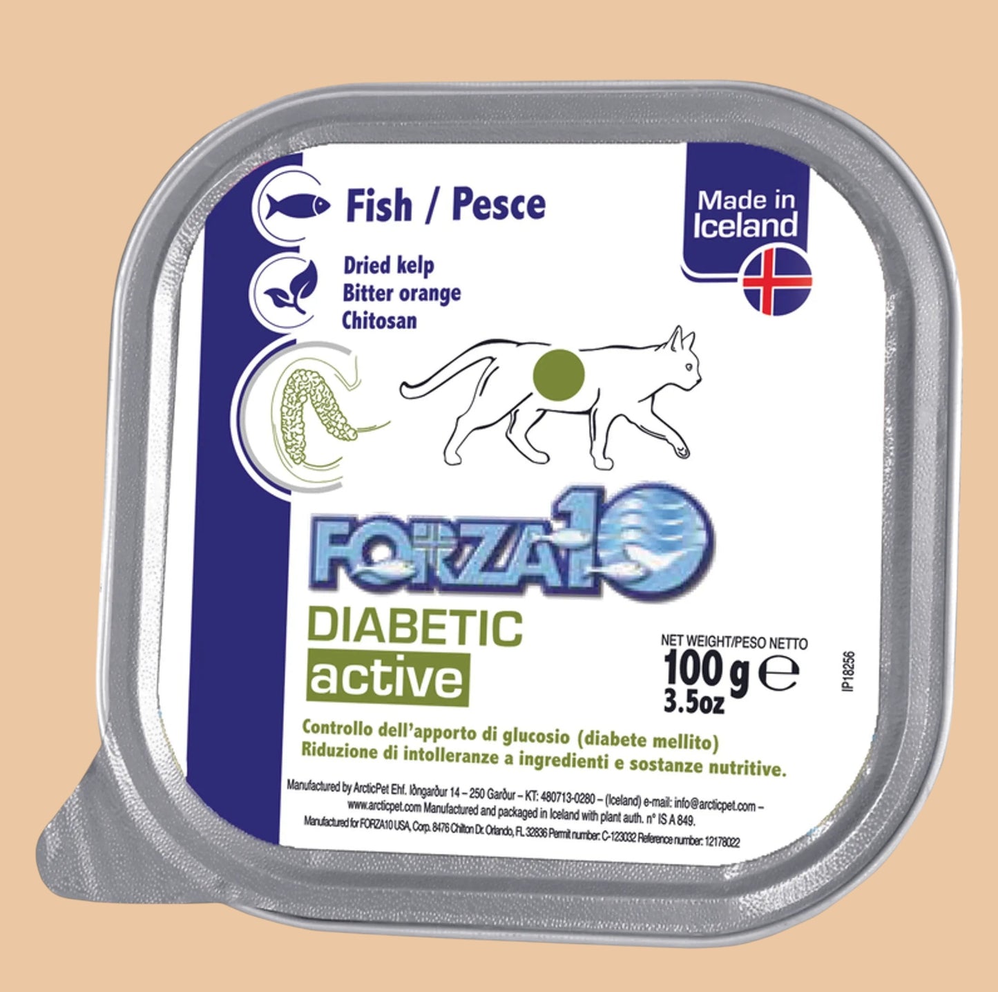 Forza10 ActiWet Diabetic Support Icelandic Fish Recipe Canned Cat Food
