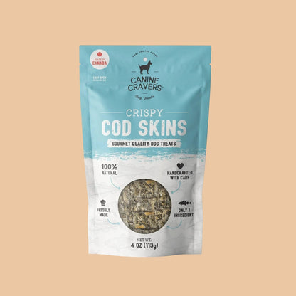 CANINE CRAVERS Crispy Cod Skins Gourmet Dog Treats