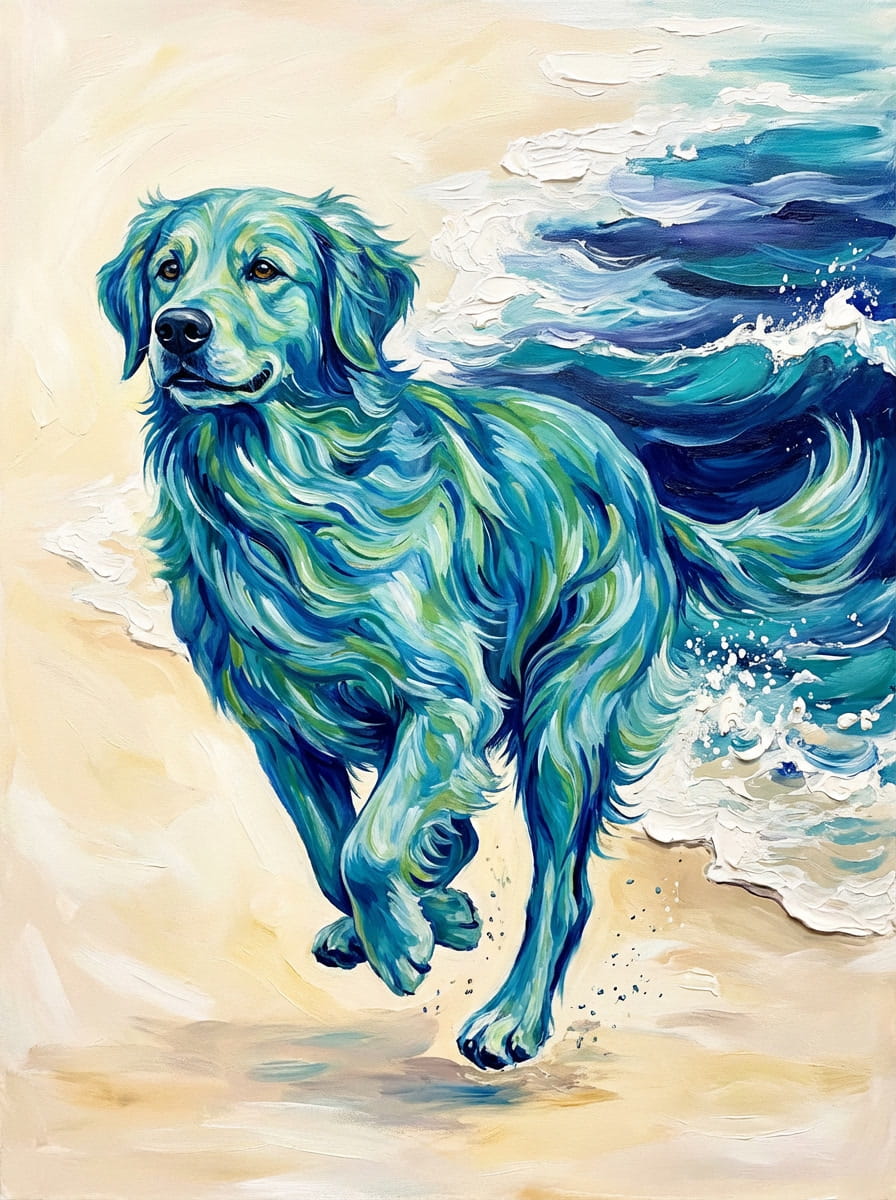 An enchanting fusion of nature and soul, all the abstract forest artworks celebrate the golden spirit of your loyal compaion amid the beauty of the wild