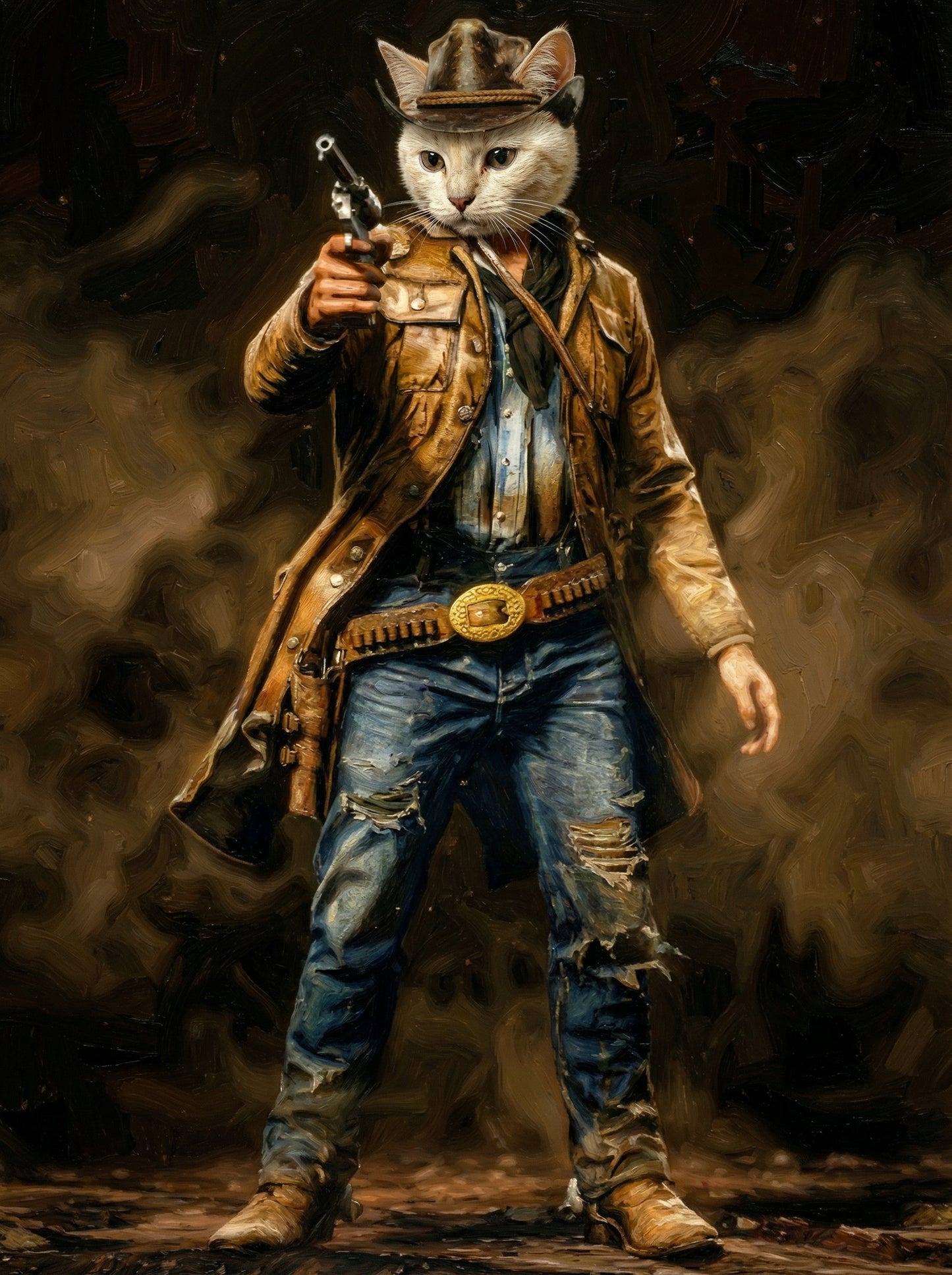 Gun Fighters - Imagine your pet as a Gunslinger of old. Standing in a lonely street staring down their adversary
