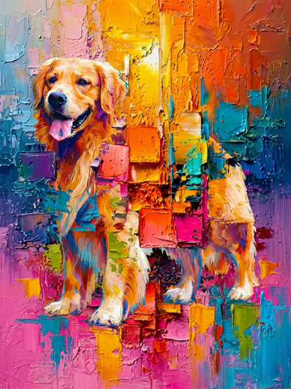 An enchanting fusion of nature and soul, all the abstract forest artworks celebrate the golden spirit of your loyal compaion amid the beauty of the wild