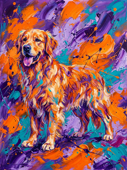 An enchanting fusion of nature and soul, all the abstract forest artworks celebrate the golden spirit of your loyal compaion amid the beauty of the wild