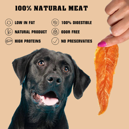 Chicken Jerky Dog Treats 1.5 Lb Human Grade Pet Snacks & Grain Free Organic Meat All Natural High Protein Dried Strips Best Chews for Training Small