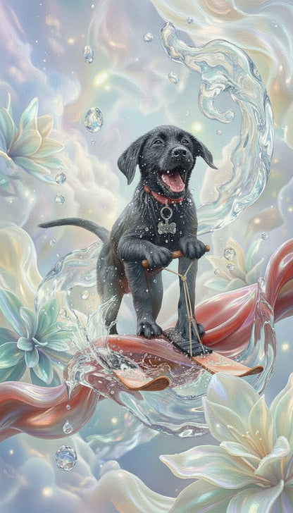 A whimsical watercolor adventure, capturing your pet's spirit - whether sailing through memories or floating into you heart