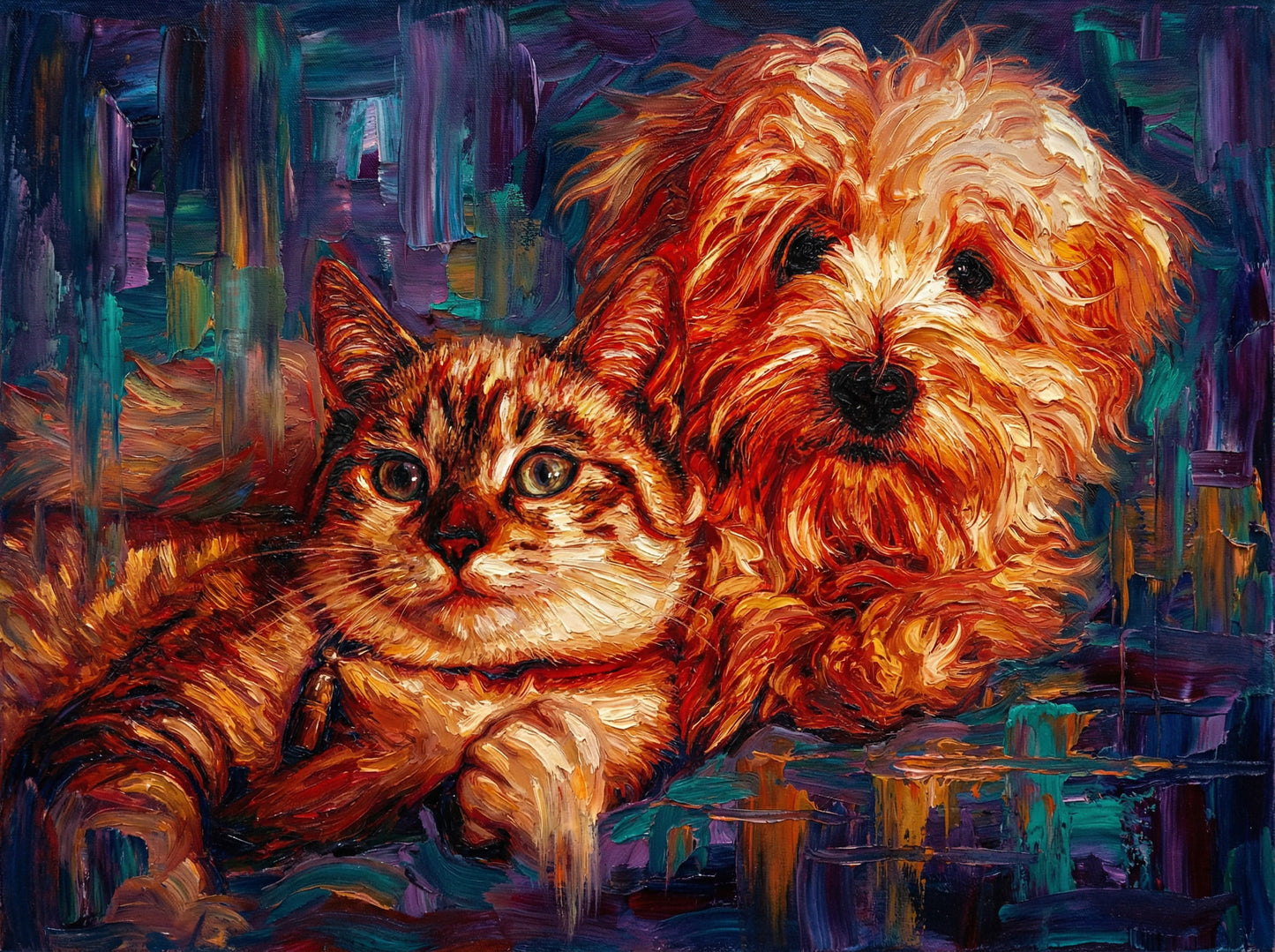 Rich, bespoke Abstract Oil on Canvas Paintings, created from the furtile imagination of the finest Graphic Artists in the world, Abstract Paintings offering  a  lifetime of memories - We will allways email 2 to 4 paintings for your final approval