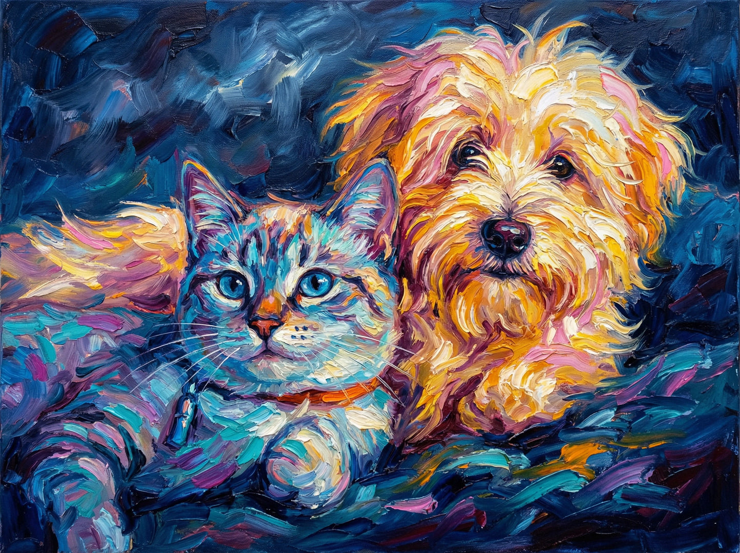 Rich, bespoke Abstract Oil on Canvas Paintings, created from the furtile imagination of the finest Graphic Artists in the world, Abstract Paintings offering  a  lifetime of memories - We will allways email 2 to 4 paintings for your final approval