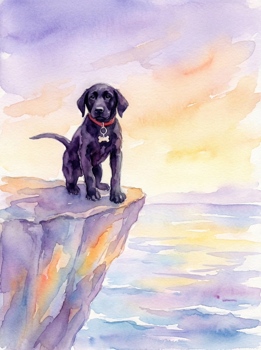 A whimsical watercolor adventure, capturing your pet's spirit - whether sailing through memories or floating into you heart