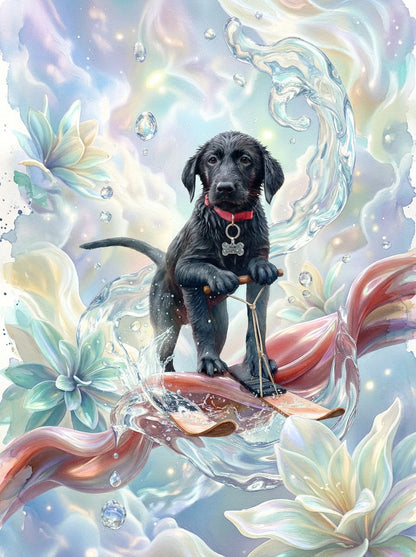 A whimsical watercolor adventure, capturing your pet's spirit - whether sailing through memories or floating into you heart