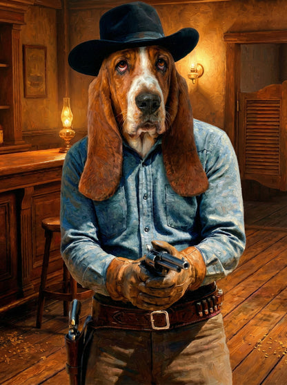 Gun Fighters - Imagine your pet as a Gunslinger of old. Standing in a lonely street staring down their adversary