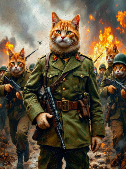 War Paintings - In grand uniforms and iconic scenes, we'll create a portrait of bravery and pride