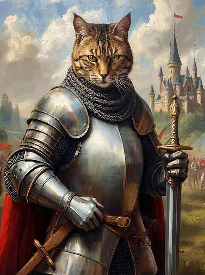 Knights of Old - Your pet as a gallant knight. Choose from epic scenes and shining armor - we'll craft their medieval masterpiece