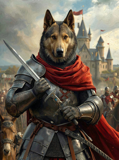 Knights of Old - Your pet as a gallant knight. Choose from epic scenes and shining armor - we'll craft their medieval masterpiece