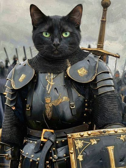 Knights of Old - Your pet as a gallant knight. Choose from epic scenes and shining armor - we'll craft their medieval masterpiece