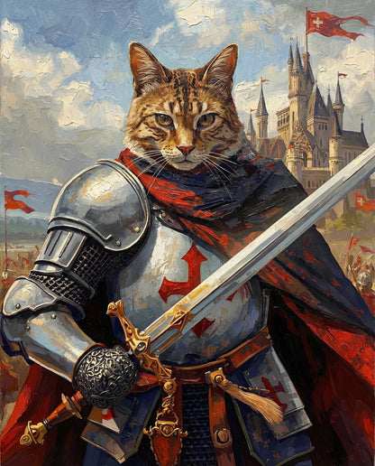 Knights of Old - Your pet as a gallant knight. Choose from epic scenes and shining armor - we'll craft their medieval masterpiece