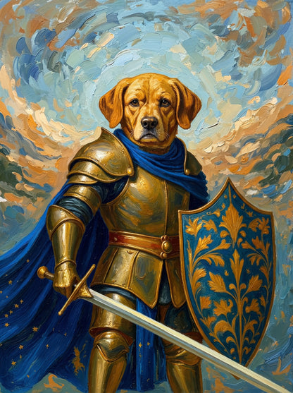 Knights of Old - Your pet as a gallant knight. Choose from epic scenes and shining armor - we'll craft their medieval masterpiece