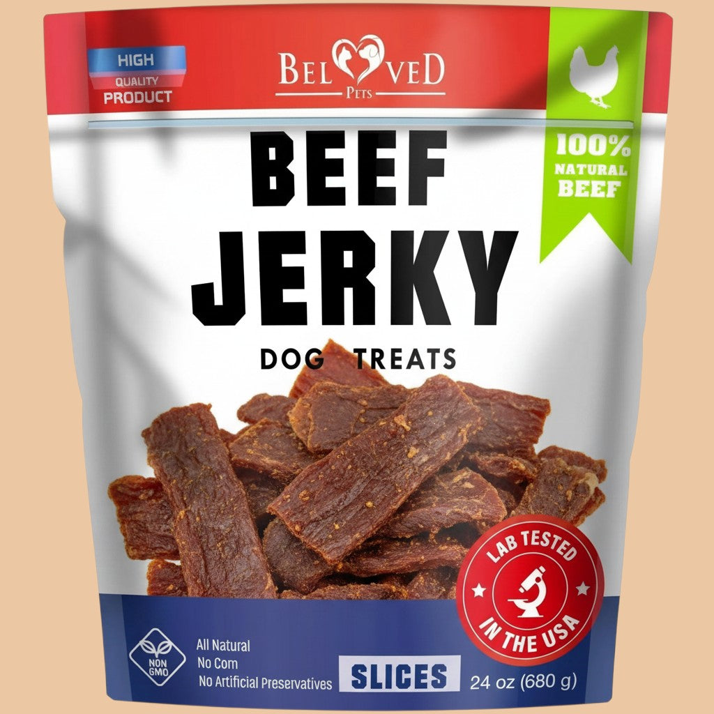 Pets Paradise Love Chicken Jerky Dog Treats, 100% natural meat slices, grain-free, high protein, lab tested in the USA.
