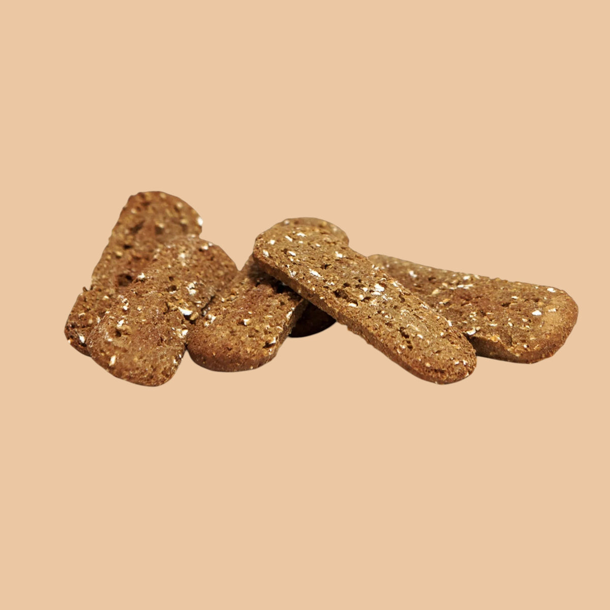 Pets Paradise Love crispy oatmeal chip dog treats, vegan and human-grade plant-based snacks for dogs.