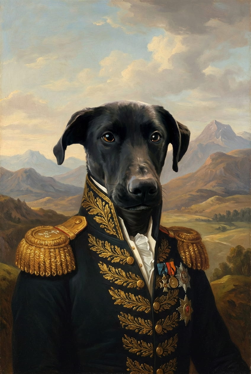 RENAISSANCE TOUCH - Transform your pet into a timeless masterpiece - select a Renassance inspired style, and we'll paint your furry friend into art history
