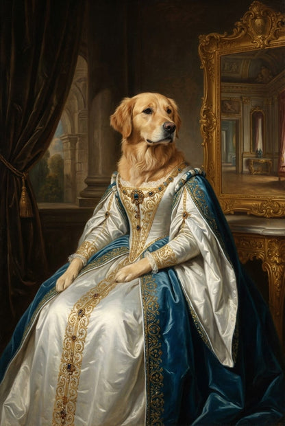 RENAISSANCE TOUCH - Transform your pet into a timeless masterpiece - select a Renassance inspired style, and we'll paint your furry friend into art history