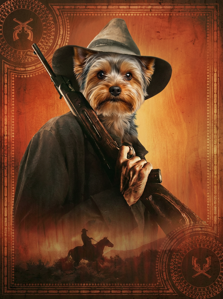 Gun Fighters - Imagine your pet as a Gunslinger of old. Standing in a lonely street staring down their adversary